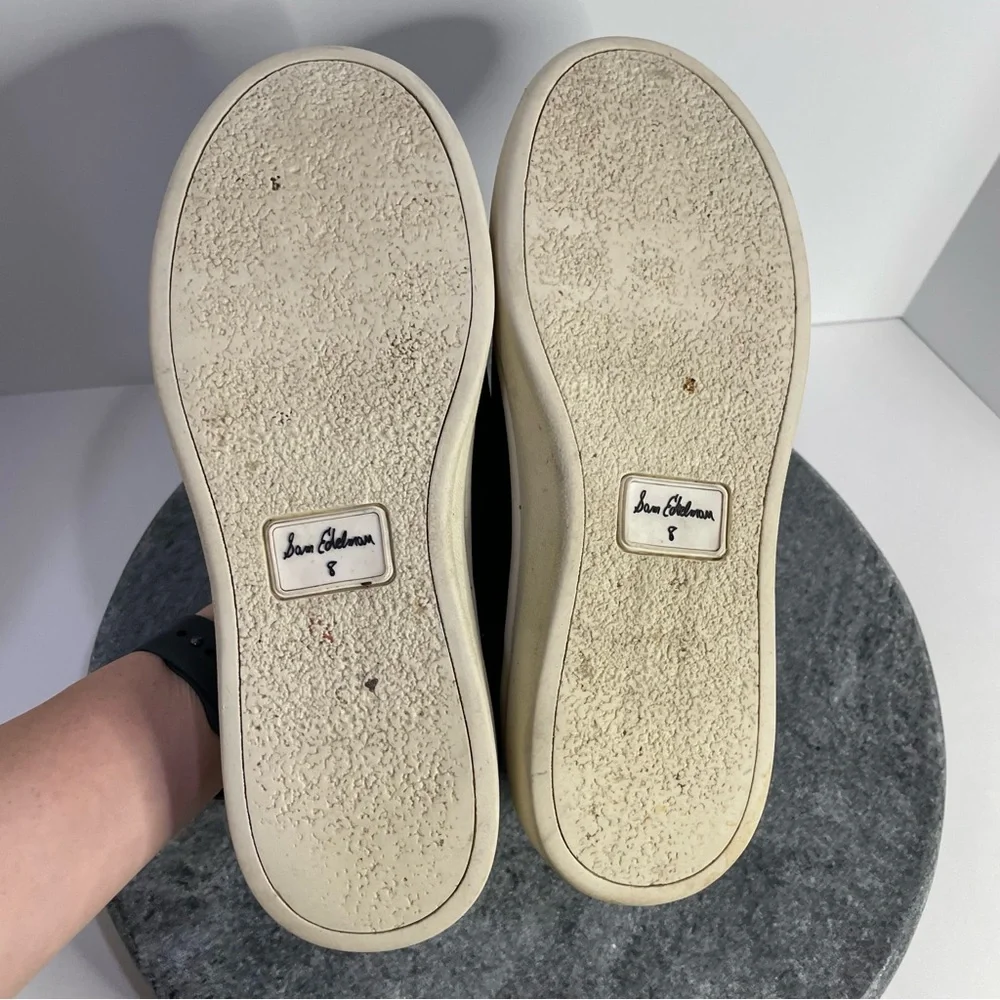 💛 Sam Edelman Nerah Black Slip On Platform Sneakers 8